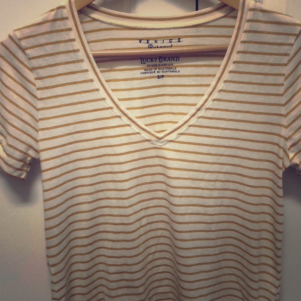 Lucky brand Venice burnout striped tee